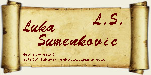Luka Šumenković vizit kartica